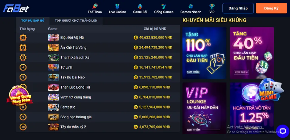 Giao diện nền tảng cá cược thể thao mcw game với các trận đấu và tỷ lệ cược